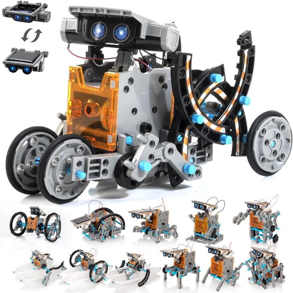 NEW 14-in-1 Solar Robot Kit Stem Projects Educational Science Toy Solar Power Bu - Picture 1 of 14